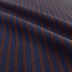 100% Cotton Fabric by Yard Brown Blue Stripe Sewing, Quilts, DIY Crafts Textile
