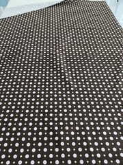 BTY x 44″ PALE PINK POLKA DOTS on Brown Background FCI CLASSIC COTTONS Fabric