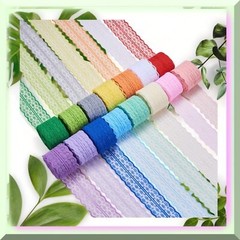 Vibrant Floral Polyester Lace Ribbon 15 Rolls