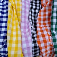 Farmhouse Gingham Check Fabric – 60″ Wide 1″ Polyester Checks by the Yard