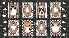 Halloween Ghost Portraits Fabric 24″X44″ Panel Paranormal Cotton by Studio E
