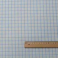 145cm Wide Yarn Dyed Cotton Fabric Blue Check Stripe Linen Look Bag Dress