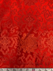 Adelaide RED Chinese Brocade Satin Fabric by the Yard – 10058