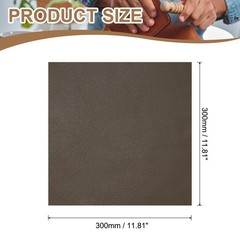 Leather sheet 30x30cm, pieces of aged natural leather, brown for crafts