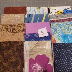 LOT OF 15 FAT QUARTERS COTTON FABRIC ASSTD COLORS & DESIGNS lot 5