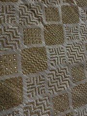 Vintage MCM Gold Silver Metallic Lamé Fabric 2.5 YDS 43″W Modern Texture LtWt