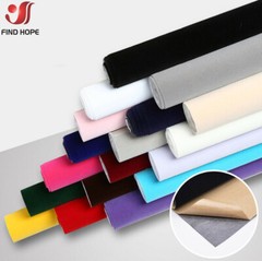 40*145cm MultiColor Flocking Felt Self-adhesive Fabric DIY Jewelry Drawer Decor