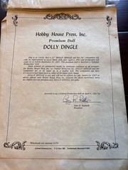 Dolly Dingle Cut Out & Sew Fabric Doll Crafted Heirlooms Limited Production 1981