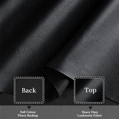 HYVAKUPPA Faux Leather Fabric 5 Yds Black Marine Vinyl