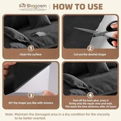 Suede Repair Patch, 17X79 Inch Fabric Large Repair Tape, Self-Adhesive Patches f