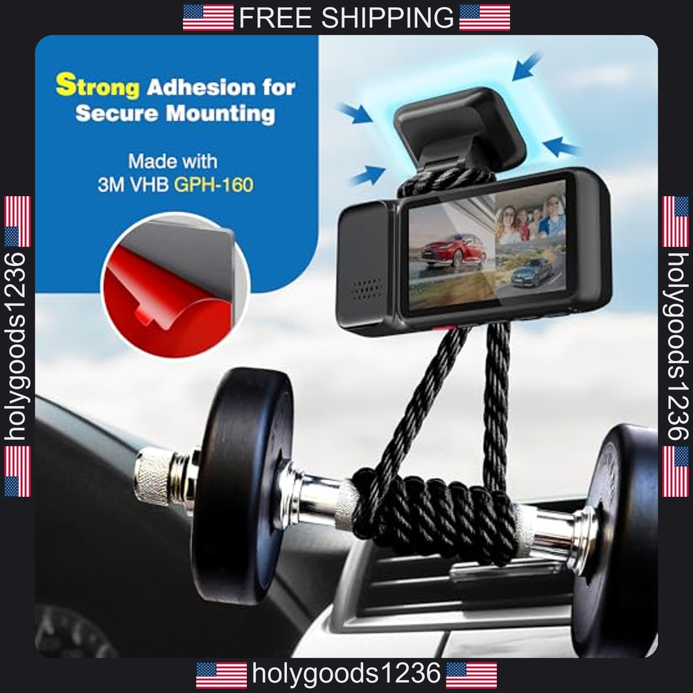 4-Pack Double-Sided Adhesive Pads for Dash Cam Mounts Heat-Resistant