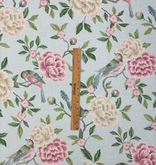 COVINGTON ALBA ROSE GARDEN BIRD FLORAL VINE MULTIUSE LINEN FABRIC BY YARD 54″W
