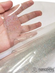 30 Gauge .8mm Jelly Transparent Sparkle Glossy Plastic Vinyl 30 Gauge, Clear