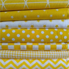 7PCS 9.8″ x 9.8″(25 * 25CM) Quilting Fat Quarters Fabric Bundles, for Sewing …