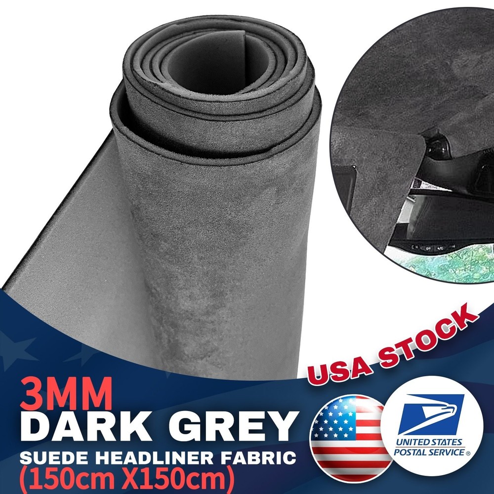 60″x 60″ Suede Headliner Fabric By the Yard Auto Roof Liner Upholstery Foam Back
