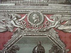 Marvic Textiles Curtain Fabric Les Vues De Paris Mulberry Upholstery Cushion