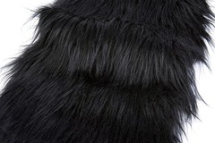 10″ X 20″ Inches Black Faux Fur Fabric Square Patches for 10 x 20 Inch,