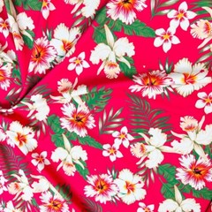 FREE SHIPPING Stretch Fabric Cayennes Hot Pink Print Swimsuit Spandex By Yard