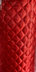 Satin Quilted Polyester Batting Fabric – RED- 58″/60″ Width Sold By The Yard