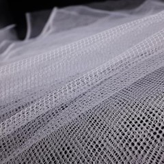 29.5 x 59 Inch White Mesh Fabric Slightly Stretchy for Sewing Projects | Sew Sho