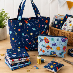 Galaxy Fabric Squares 5 X 5 Inch, 42 Pcs Cotton Charm Pack Fabric for Quilting,