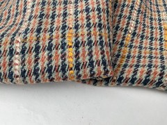 TWEEDY BALMORAL CHECK WOOL CASHMERE SILK BLEND OLIVE -BLUE -TAN MADE IN ITALY A9