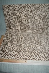 Tan Brown White Dots Cut Velvet Home Decor Fabric Upholstery 22″ x 58W Fast Ship
