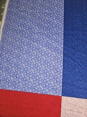 VTG Spring Industries “Quilters Only” Red & Blue Rectangles Cotton Fabric 4 Yrds
