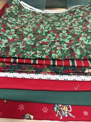 Christmas Quilting Fabric Bundle lot Metallic Cotton 6 Yards Cranston 2 lbs 11oz