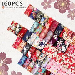Japanese Style 160pc Cotton Fabric 2.44″x39″ Quilting Rolls – Quality Crafting