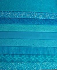 9 Fat Quarters Bundle Tonal Turquoise Blue tone on tone Fabric Precut