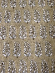 Iksel Decorative Arts Safavid Boteh Gold Fabric 7 Yards Schumacher