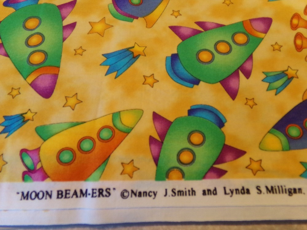 1 YD X 42″ “MOON BEAM-ERS” VINTAGE By NANCY J. SMITH / LYNDA S MILLIGAN / AVLYN