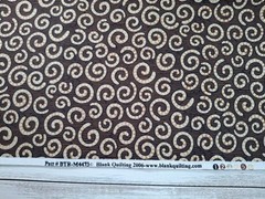 Blank Quilting pattern Btr-M4473 Black & Dark Brown w/tan curls fabric 2 yds