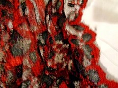 2 Pcs Black Red Lace Fabric 2 Yd with width 15 Inch & 1 1/2 Yd with 7 In width