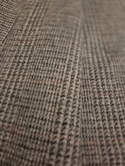 100% Wool Gray Plaid Fabric/Pillows, Crafts, Home Dec USA Made BTY