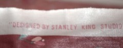Vintage 2 Pc Stanley King Studio Pink Floral Fabric 54″ x 1 yd. 19″ 1 yd. 13″