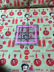 CUSTOM MADE…1 Yard Betty Boop Coca-Cola Cotton Fabric 36” X 54”