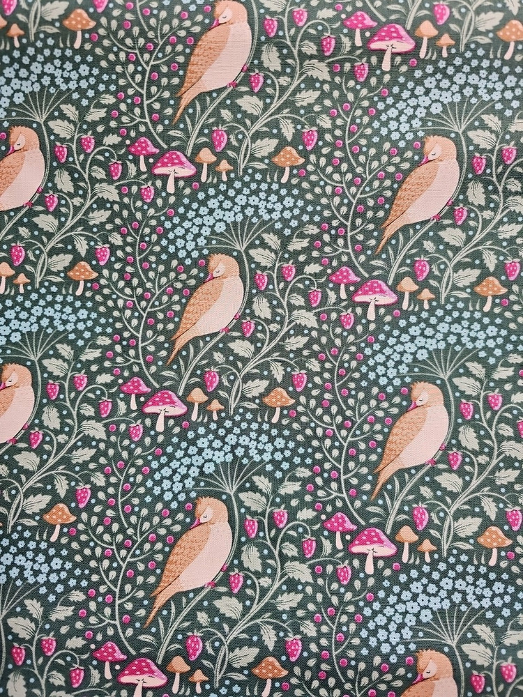 Tilda Hibernation Sleepybird Lafayette Green By the yard X43 Inches Cotton print