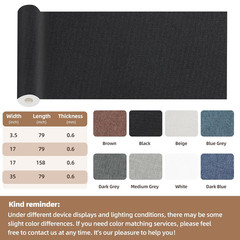 Suede Repair Patch, 17X79 Inch Fabric Large Repair Tape, Self-Adhesive Patches