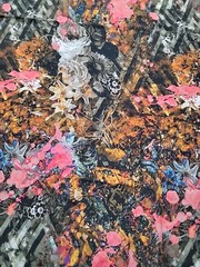 Luxury Designer Style Fabric Abstract Floral Runway Print 70″×52″