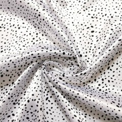 By Yard Geometric Satin Fabric Silky Charmeuse Material Polka Dots