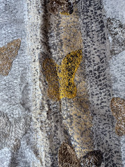 Groundworks Hunt Stonem Fritillery Neutrals Designer 24×24″ Fabric Remnant