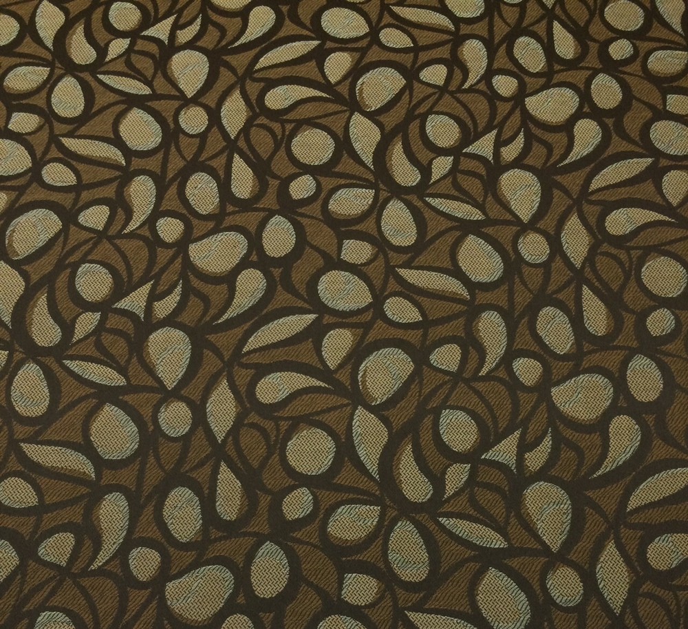 OUTDURA TEMPO COFFEE BROWN GEOMETRIC OUTDOOR INDOOR FABRIC BY YARD 54″W