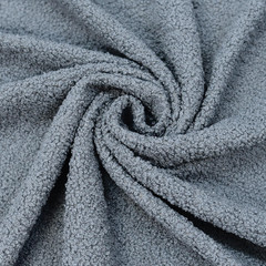 Grey Curly Teddy Fleece Sherpa Faux Fur Fabric, 1 Yard | 63″ Wide, Fluffy Soft,