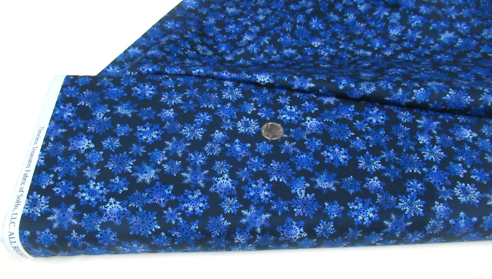 Timeless Treasures quilt-craft fabric WINTER SNOWFLAKES 8 yds (cd-3497) Bolt!
