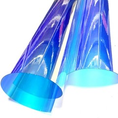 Transparent Clear PVC Fabric Mirror Multicolor Vinyl Holographic Film Sheet 1x