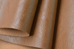Thick 2 Yard Faux Leather SoftSkin Grain PU Fabric For Furniture Cover Camel Tan