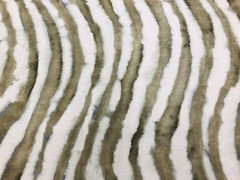 Kravet Couture Wavy Painterly Stripe Linen Print Fabric- Makai / Pine 1.95 yds
