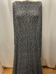 Poly Rayon Blend Black Cream Marl Fine-Gauge Summer Sweater Knit Fabric 3Yds 52″